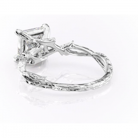 Inel de logodnă Meliora din aur Alb 14kt cu moissanite tăietură princess – Solitar rafinată pentru profil mediu | Personalizează și configurează gratuit online [3]