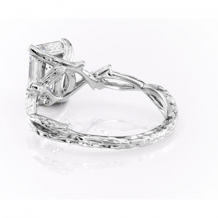 Inel de logodnă Meliora din aur Alb 14kt cu moissanite tăietură radiantă – Solitar rafinată pentru profil mediu | Personalizează și configurează gratuit online [3]