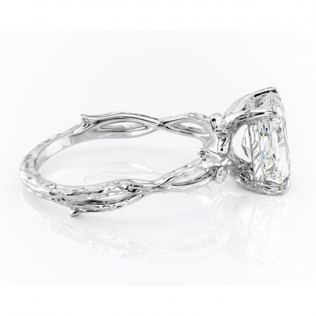 Inel de logodnă Meliora din aur Alb 14kt cu moissanite tăietură radiantă – Solitar rafinată pentru profil mediu | Personalizează și configurează gratuit online [1]