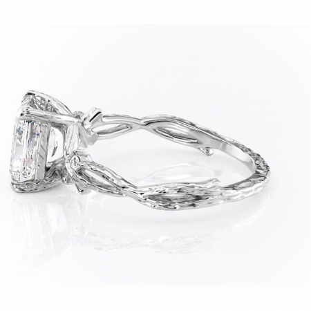 Inel de logodnă Meliora din aur Alb 14kt cu moissanite tăietură radiantă – Solitar rafinată pentru profil mediu | Personalizează și configurează gratuit online [5]