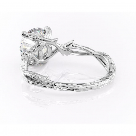 Inel de logodnă Meliora din aur Alb 14kt cu moissanite tăietură rotundă – Solitar rafinată pentru profil mediu | Personalizează și configurează gratuit online [3]