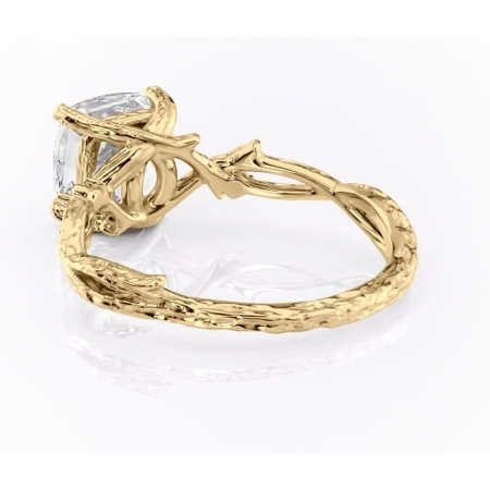 Inel de logodnă Meliora din aur Galben 14kt cu moissanite tăietură pernă – Solitar rafinată pentru profil mediu | Personalizează și configurează gratuit online [3]