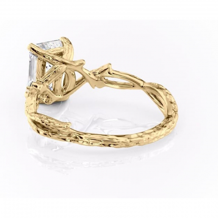 Inel de logodnă Meliora din aur Galben 14kt cu moissanite tăietură radiantă – Solitar rafinată pentru profil mediu | Personalizează și configurează gratuit online [3]