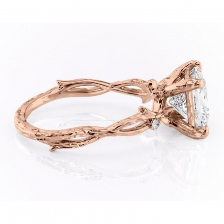 Inel de logodnă Meliora din aur Rose 14kt cu moissanite tăietură princess – Solitar rafinată pentru profil mediu | Personalizează și configurează gratuit online [1]