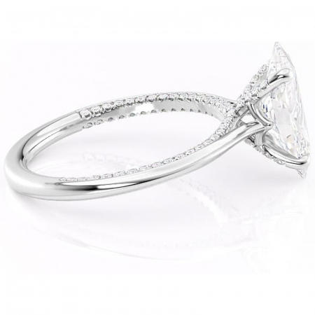 Inel de logodnă Mila din aur Alb 14kt cu moissanite tăietură marquise – Solitar rafinată pentru profil înalt | Personalizează și configurează gratuit online [1]