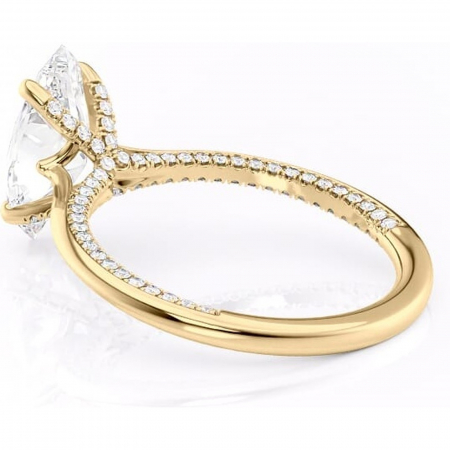 Inel de logodnă Mila din aur Galben 14kt cu moissanite tăietură marquise – Solitar rafinată pentru profil înalt | Personalizează și configurează gratuit online [4]