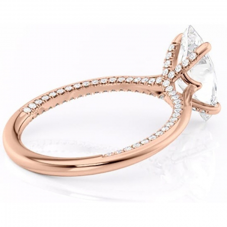 Inel de logodnă Mila din aur Rose 18kt cu moissanite tăietură marquise – Solitar rafinată pentru profil înalt | Personalizează și configurează gratuit online [2]