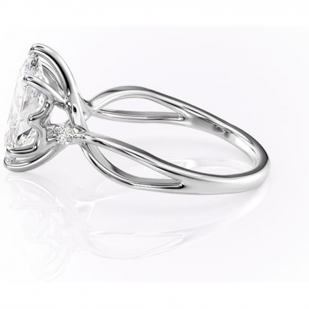 Inel de logodnă Mirabel din aur Alb 14kt cu moissanite tăietură marquise – Pietre laterale rafinată pentru profil mediu | Personalizează și configurează gratuit online [5]