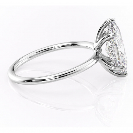 Inel de logodnă Opal din aur Alb 14kt cu moissanite tăietură marquise – Solitar rafinată pentru profil jos | Personalizează și configurează gratuit online [1]
