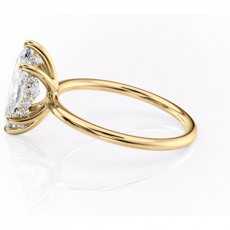 Inel de logodnă Opal din aur Galben 14kt cu moissanite tăietură marquise – Solitar rafinată pentru profil jos | Personalizează și configurează gratuit online [5]