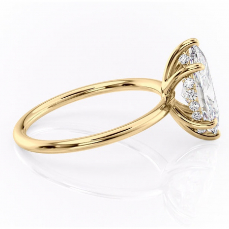 Inel de logodnă Opal din aur Galben 14kt cu moissanite tăietură marquise – Solitar rafinată pentru profil jos | Personalizează și configurează gratuit online [1]