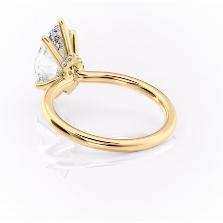 Inel de logodnă Ophelia din aur Galben 14kt cu moissanite tăietură marquise – Solitar rafinată pentru profil înalt | Personalizează și configurează gratuit online [3]