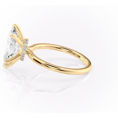 Inel de logodnă Ophelia din aur Galben 14kt cu moissanite tăietură marquise – Solitar rafinată pentru profil înalt | Personalizează și configurează gratuit online [5]