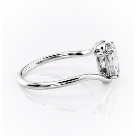 Inel de logodnă Orielle din aur Alb 14kt cu moissanite tăietură asscher – Solitar rafinată pentru profil mediu | Personalizează și configurează gratuit online [1]