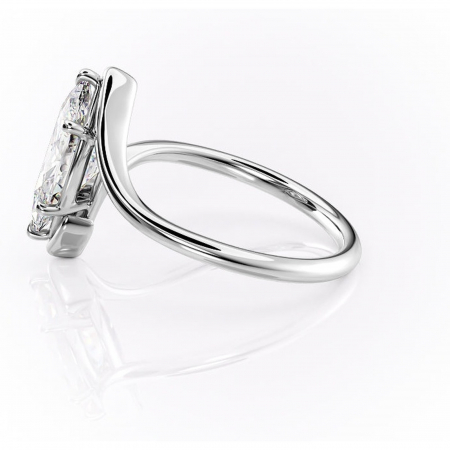 Inel de logodnă Orielle din aur Alb 14kt cu moissanite tăietură marquise – Solitar rafinată pentru profil mediu | Personalizează și configurează gratuit online [5]