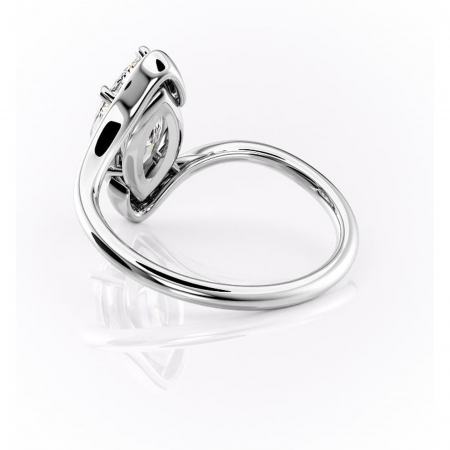 Inel de logodnă Orielle din aur Alb 14kt cu moissanite tăietură marquise – Solitar rafinată pentru profil mediu | Personalizează și configurează gratuit online [3]