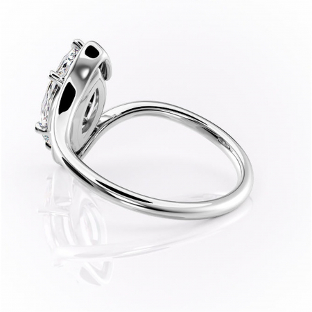 Inel de logodnă Orielle din aur Alb 14kt cu moissanite tăietură marquise – Solitar rafinată pentru profil mediu | Personalizează și configurează gratuit online [4]
