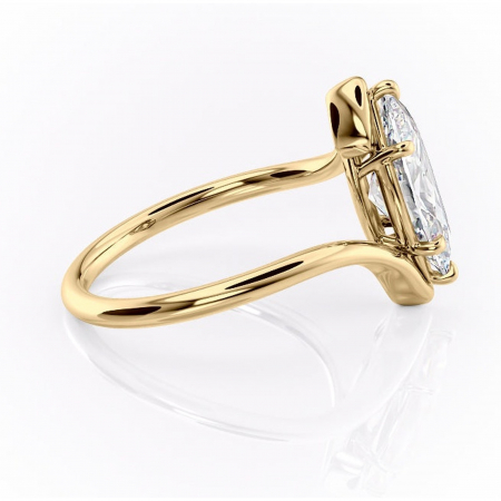 Inel de logodnă Orielle din aur Galben 14kt cu moissanite tăietură marquise – Solitar rafinată pentru profil mediu | Personalizează și configurează gratuit online [1]