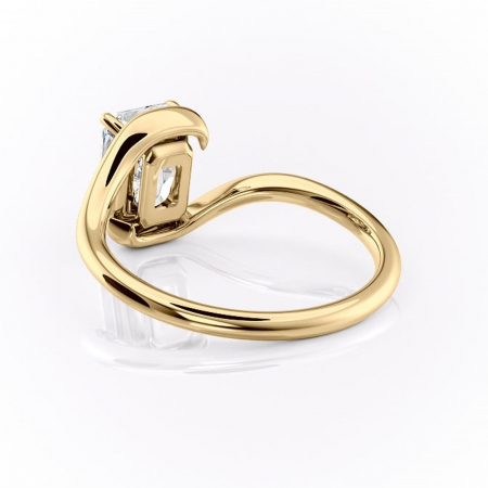 Inel de logodnă Orielle din aur Galben 18kt cu moissanite tăietură radiantă – Solitar rafinată pentru profil mediu | Personalizează și configurează gratuit online [3]