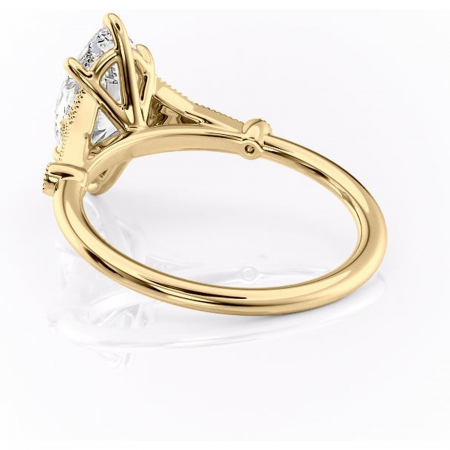 Inel de logodnă Quartzelle din aur Galben 18kt cu moissanite tăietură marquise – Pietre laterale rafinată pentru profil înalt | Personalizează și configurează gratuit online [3]