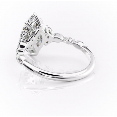 Inel de logodnă Rosamund din aur Alb 14kt cu moissanite tăietură marquise – Pietre laterale rafinată pentru profil mediu | Personalizează și configurează gratuit online [3]