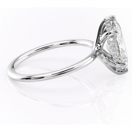 Inel de logodnă Ruby din aur Alb 14kt cu moissanite tăietură marquise – Solitar rafinată pentru profil înalt | Personalizează și configurează gratuit online [1]