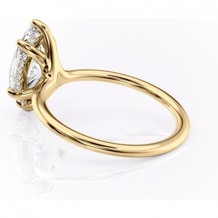 Inel de logodnă Ruby din aur Galben 14kt cu moissanite tăietură marquise – Solitar rafinată pentru profil înalt | Personalizează și configurează gratuit online [4]