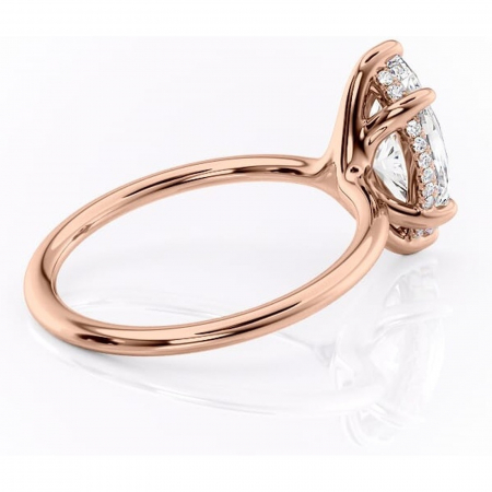 Inel de logodnă Ruby din aur Rose 14kt cu moissanite tăietură marquise – Solitar rafinată pentru profil înalt | Personalizează și configurează gratuit online [2]