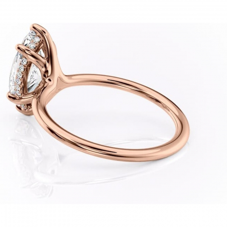 Inel de logodnă Ruby din aur Rose 14kt cu moissanite tăietură marquise – Solitar rafinată pentru profil înalt | Personalizează și configurează gratuit online [4]