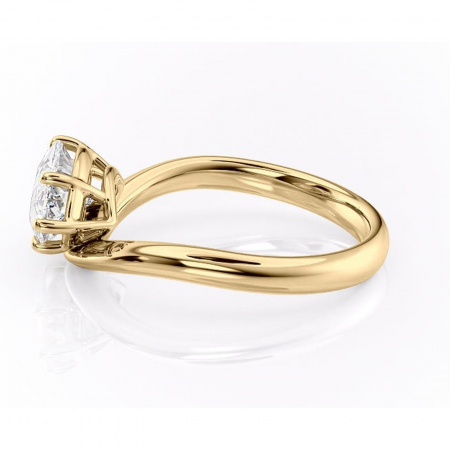 Inel de logodnă Silvara din aur Galben 14kt cu moissanite tăietură marquise – Solitar rafinată pentru profil jos | Personalizează și configurează gratuit online [5]