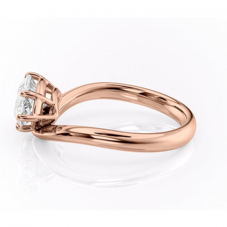 Inel de logodnă Silvara din aur Rose 14kt cu moissanite tăietură marquise – Solitar rafinată pentru profil jos | Personalizează și configurează gratuit online [5]