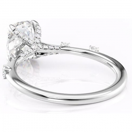 Inel de logodnă Talia din aur Alb 14kt cu moissanite tăietură asscher – Pietre laterale rafinată pentru profil înalt | Personalizează și configurează gratuit online [3]