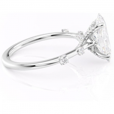 Inel de logodnă Talia din aur Alb 14kt cu moissanite tăietură marquise – Pietre laterale rafinată pentru profil înalt | Personalizează și configurează gratuit online [1]