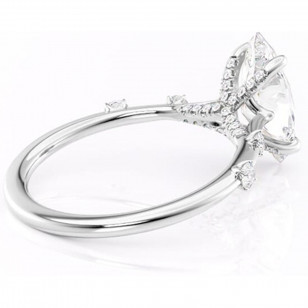 Inel de logodnă Talia din aur Alb 14kt cu moissanite tăietură marquise – Pietre laterale rafinată pentru profil înalt | Personalizează și configurează gratuit online [2]