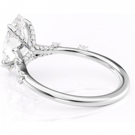 Inel de logodnă Talia din aur Alb 14kt cu moissanite tăietură marquise – Pietre laterale rafinată pentru profil înalt | Personalizează și configurează gratuit online [4]