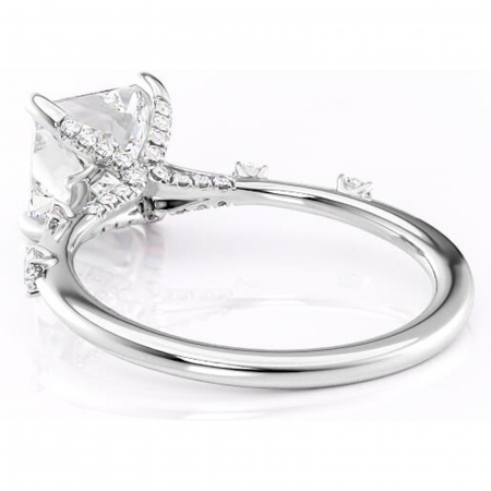 Inel de logodnă Talia din aur Alb 14kt cu moissanite tăietură princess – Pietre laterale rafinată pentru profil înalt | Personalizează și configurează gratuit online [3]