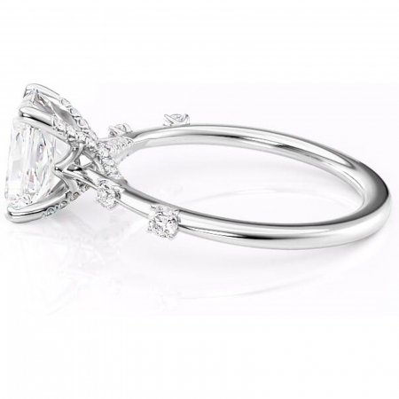 Inel de logodnă Talia din aur Alb 14kt cu moissanite tăietură radiantă – Pietre laterale rafinată pentru profil înalt | Personalizează și configurează gratuit online [5]