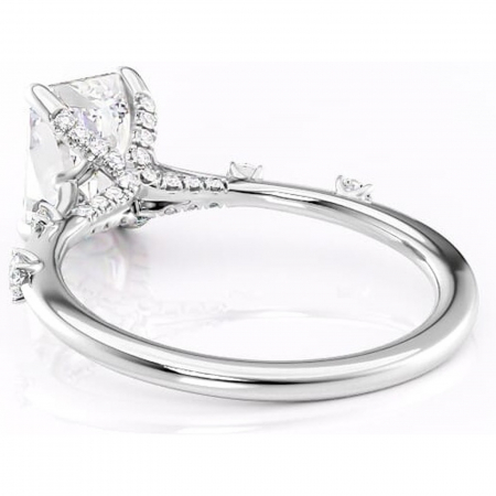 Inel de logodnă Talia din aur Alb 14kt cu moissanite tăietură radiantă – Pietre laterale rafinată pentru profil înalt | Personalizează și configurează gratuit online [3]