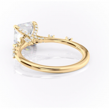 Inel de logodnă Talia din aur Galben 18kt cu moissanite tăietură asscher – Pietre laterale rafinată pentru profil înalt | Personalizează și configurează gratuit online [3]