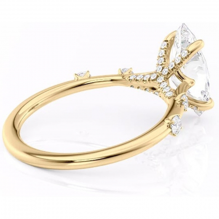 Inel de logodnă Talia din aur Galben 14kt cu moissanite tăietură marquise – Pietre laterale rafinată pentru profil înalt | Personalizează și configurează gratuit online [2]