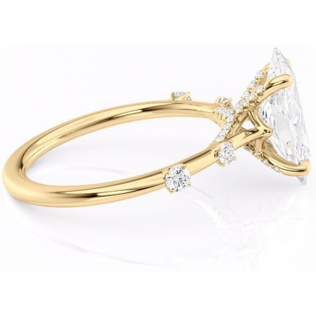 Inel de logodnă Talia din aur Galben 14kt cu moissanite tăietură marquise – Pietre laterale rafinată pentru profil înalt | Personalizează și configurează gratuit online [1]