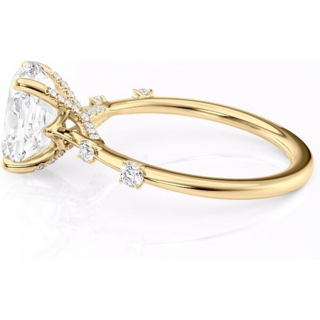 Inel de logodnă Talia din aur Galben 14kt cu moissanite tăietură ovală – Pietre laterale rafinată pentru profil înalt | Personalizează și configurează gratuit online [5]