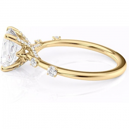 Inel de logodnă Talia din aur Galben 14kt cu moissanite tăietură radiantă – Pietre laterale rafinată pentru profil înalt | Personalizează și configurează gratuit online [5]