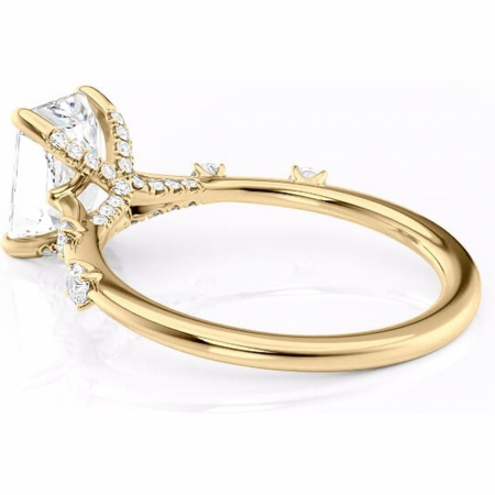 Inel de logodnă Talia din aur Galben 14kt cu moissanite tăietură radiantă – Pietre laterale rafinată pentru profil înalt | Personalizează și configurează gratuit online [4]