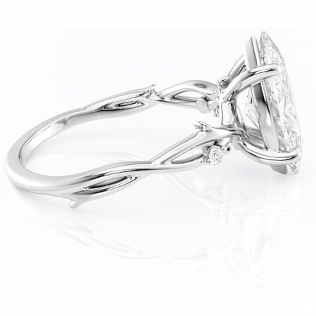 Inel de logodnă Thalina din aur Alb 14kt cu moissanite tăietură marquise – Solitar rafinată pentru profil mediu | Personalizează și configurează gratuit online [1]