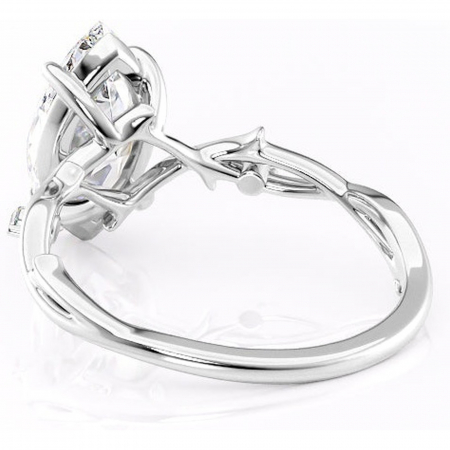 Inel de logodnă Thalina din aur Alb 14kt cu moissanite tăietură marquise – Solitar rafinată pentru profil mediu | Personalizează și configurează gratuit online [3]