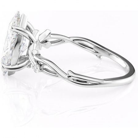 Inel de logodnă Thalina din aur Alb 14kt cu moissanite tăietură marquise – Solitar rafinată pentru profil mediu | Personalizează și configurează gratuit online [5]