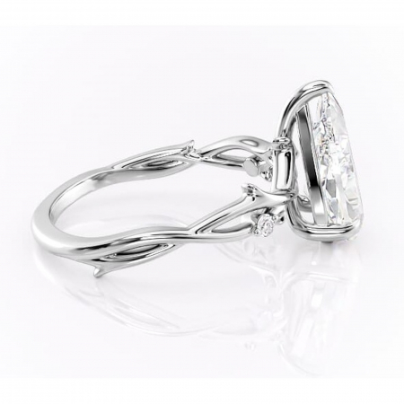 Inel de logodnă Thalina din aur Alb 14kt cu moissanite tăietură pară – Solitar rafinată pentru profil mediu | Personalizează și configurează gratuit online [1]