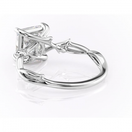 Inel de logodnă Thalina din aur Alb 14kt cu moissanite tăietură princess – Solitar rafinată pentru profil mediu | Personalizează și configurează gratuit online [3]