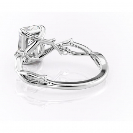 Inel de logodnă Thalina din aur Alb 14kt cu moissanite tăietură radiantă – Solitar rafinată pentru profil mediu | Personalizează și configurează gratuit online [3]